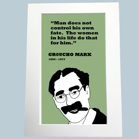 Groucho Marx Print (on fate)