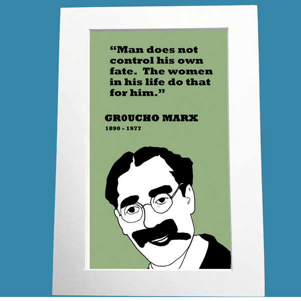 Groucho Marx Print (on fate)