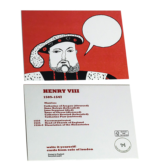 Cole of London Henry VIII card