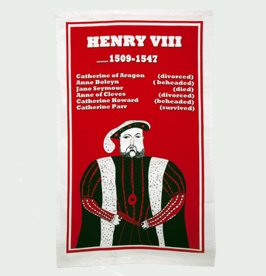 Henry VIII tea towel by Cole of London