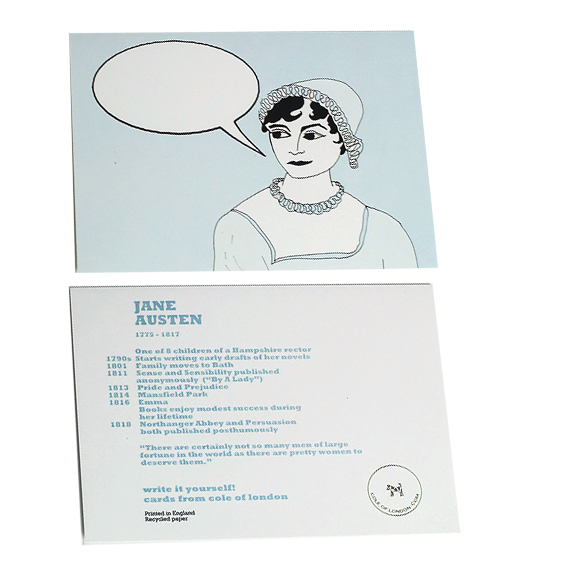 Cole of London Jane Austen card