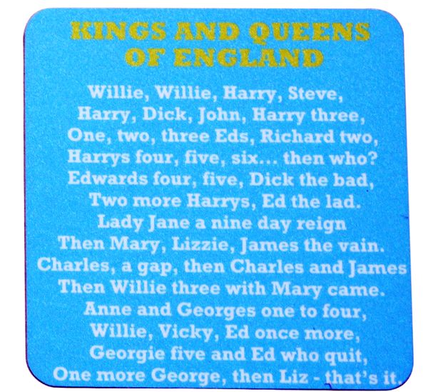 King Rhyme Kings and Queens of England Rhyme | Cole of London