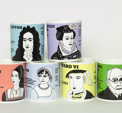 Boxed set of 6 mugs by Cole of London