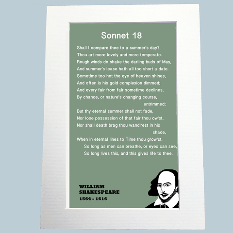 William Shakespeare Print: Sonnet 18