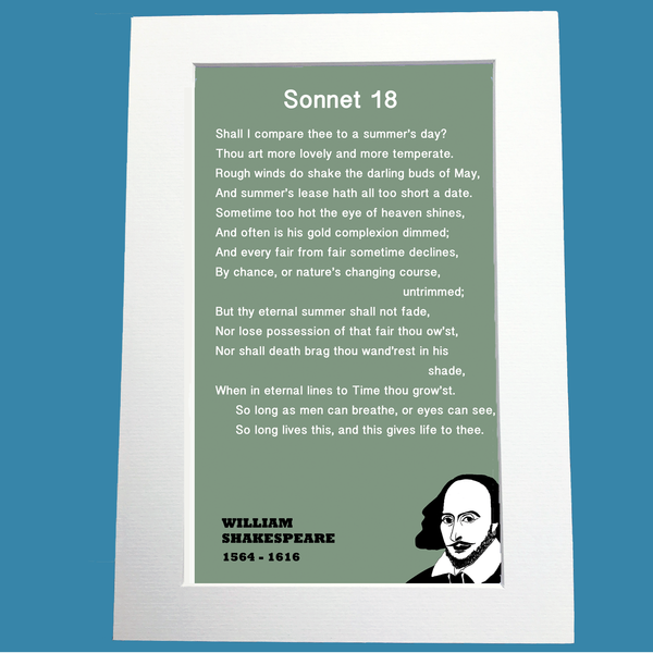 William Shakespeare Print: Sonnet 18