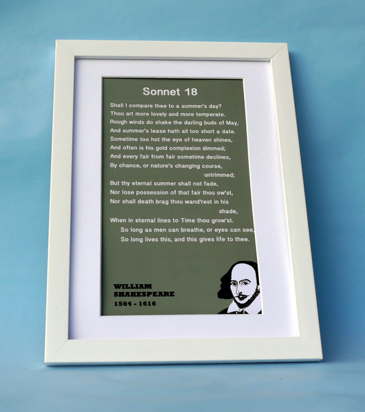 William Shakespeare Print: Sonnet 18