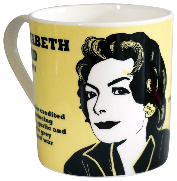 Elizabeth David mug - large size