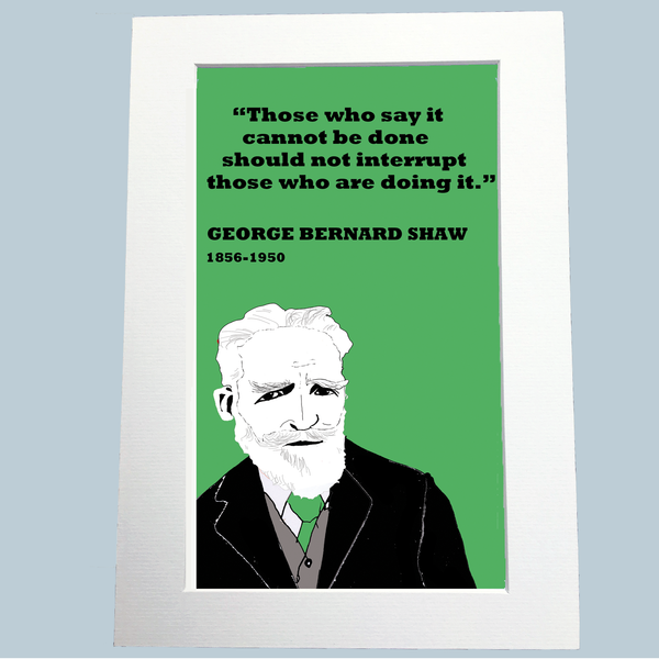 George Bernard Shaw Print (doing it)