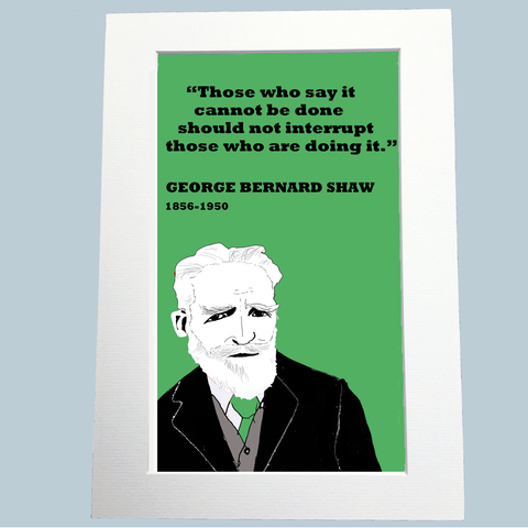 George Bernard Shaw Print (doing it)