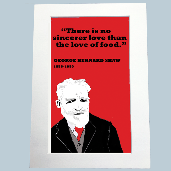George Bernard Shaw Print (food)