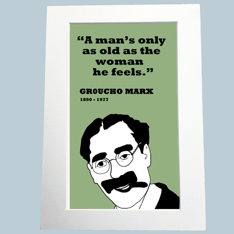 Groucho Marx Print (on old age)