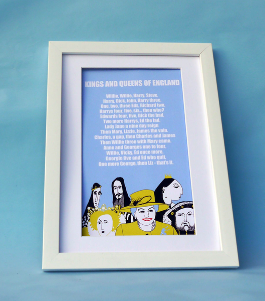 Kings and Queens of England Print