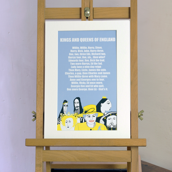 Kings and Queens of England Print
