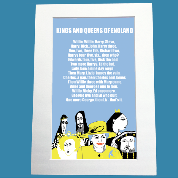 Kings and Queens of England Print