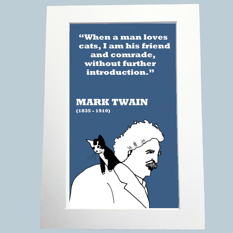 Mark Twain Print (on cats)