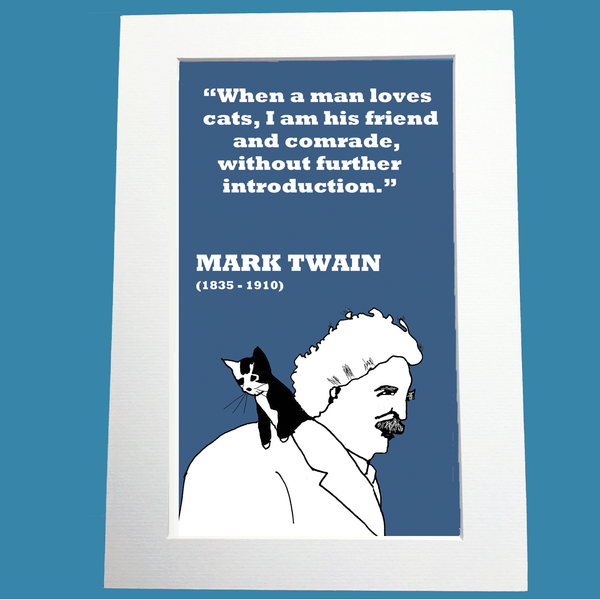 Mark Twain Print (on cats)