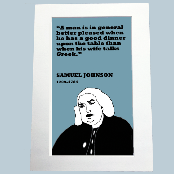 Samuel Johnson Print (Greek talking wife)