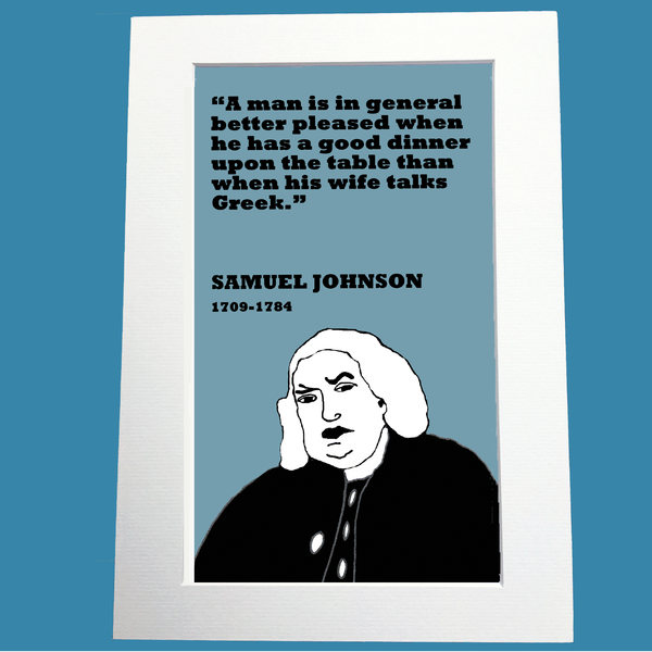 Samuel Johnson Print (Greek talking wife)