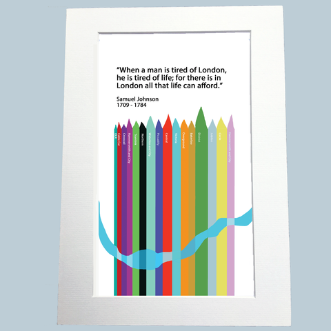 When a man is Tired of London Print (with pencil skyscrapers)